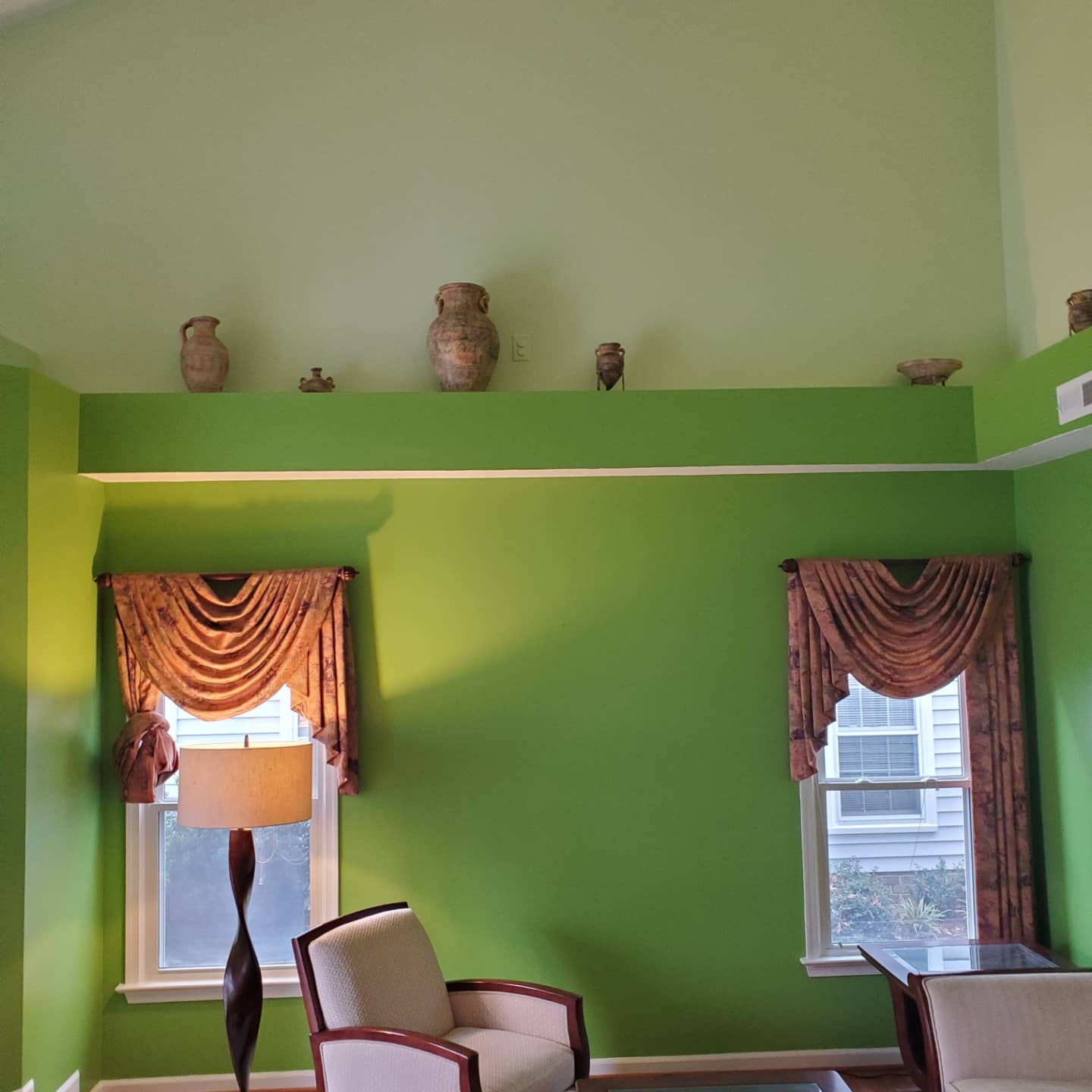 photo of green painted house wall